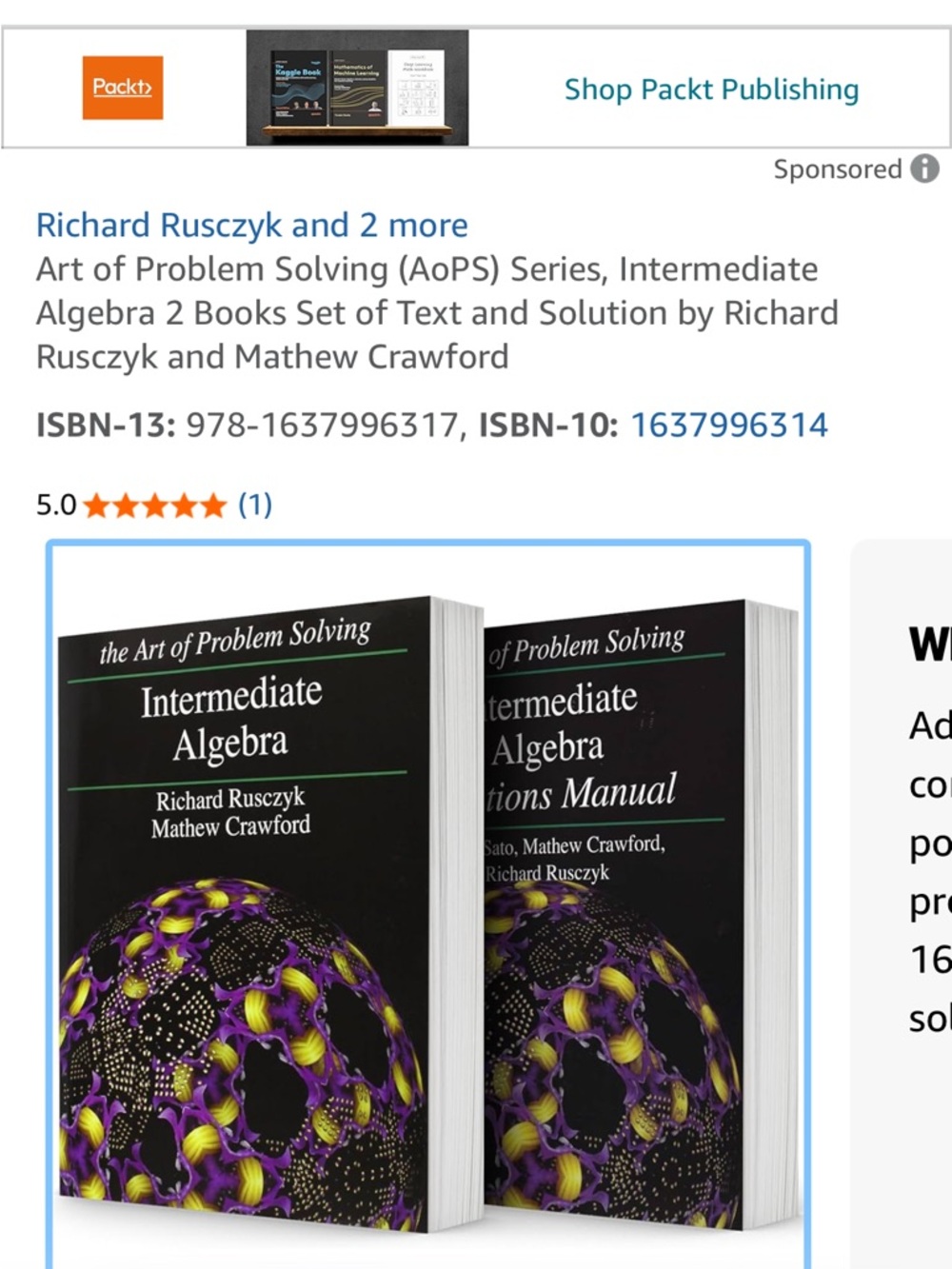 : Intermediate Algebra - Hardcover Set (Black, Purple)